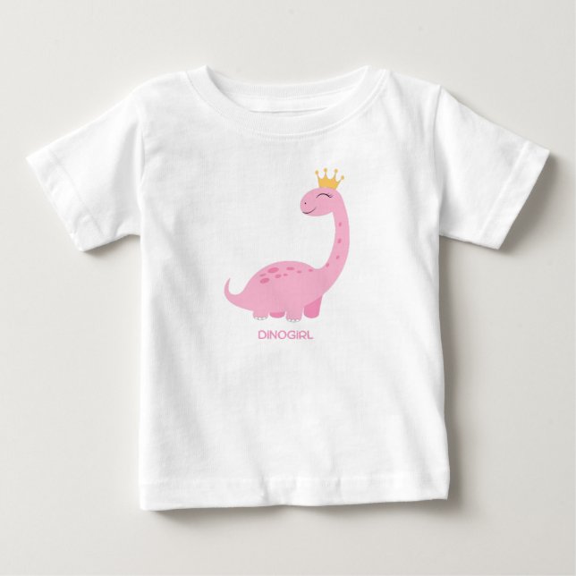 T-shirt Pour Bébé Fille dinosaure (Devant)