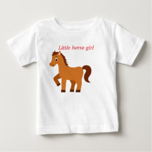 T-shirt Pour Bébé Fille du petit cheval
