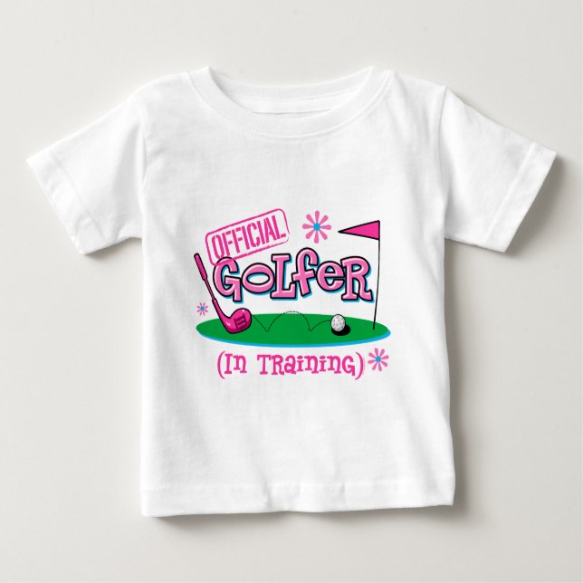 T-shirt Pour Bébé Fille Golfeuse en formation (Devant)