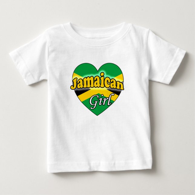 T-shirt Pour Bébé Fille jamaïcaine (Devant)