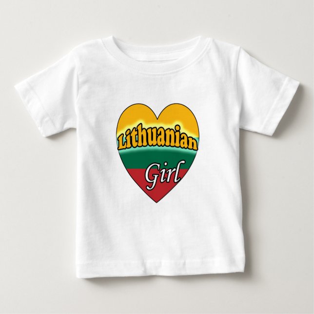 T-shirt Pour Bébé Fille lituanienne (Devant)
