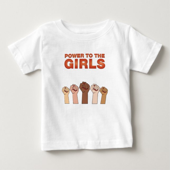 T-shirt Pour Bébé Fille Puissance Femmes Autonomisation Filles forte (Devant)