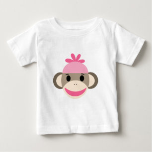 T-shirt Pour Bébé fille singe sock