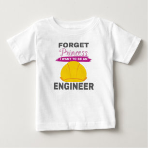 T-shirt Pour Bébé Filles Aspirant Oublient Princesse Je Veux être Un