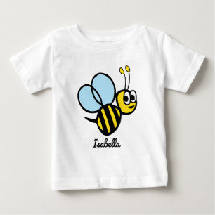 T-shirt Pour Bébé Filles d'abeille jaune mignon personnalisées pour 