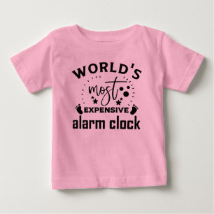 T-shirt Pour Bébé Filles drôles réveil coûteux art de mots