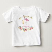 Filles Flamingle 1er Anniversaire Chemise