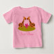 T-shirt Pour Bébé Filles personnalisées par girafe jumelle (Devant)