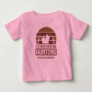 T-shirt Pour Bébé Filles que je préfère chasser avec grand-père