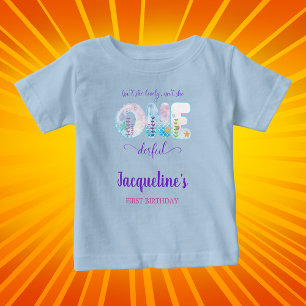 T-shirt Pour Bébé Filles sous l'océan Fête d'anniversaire 1ère année