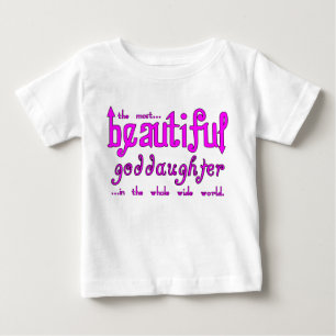 T-shirt Pour Bébé Filleule de fêtes de Noël d'anniversaires belle