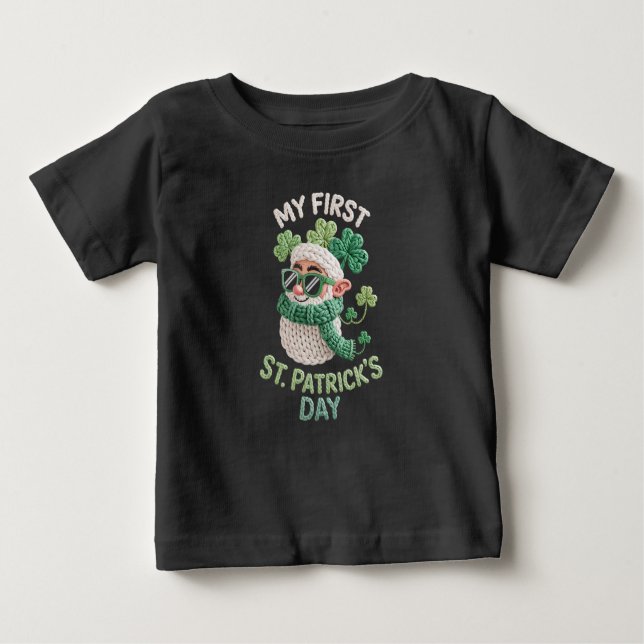 T-shirt Pour Bébé First St. Patricks Day Irish Baby  (Devant)
