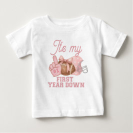T-shirt Pour Bébé FIRST year down, Football Birthday, ONE 