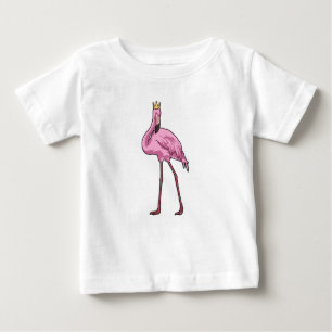 T-shirt Pour Bébé Flamant rose avec Couronne