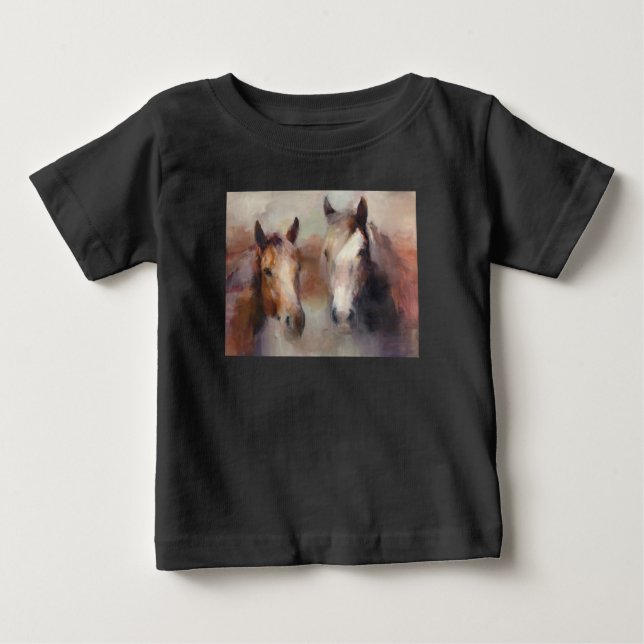 T-shirt Pour Bébé Flambant l'ouest (Devant)