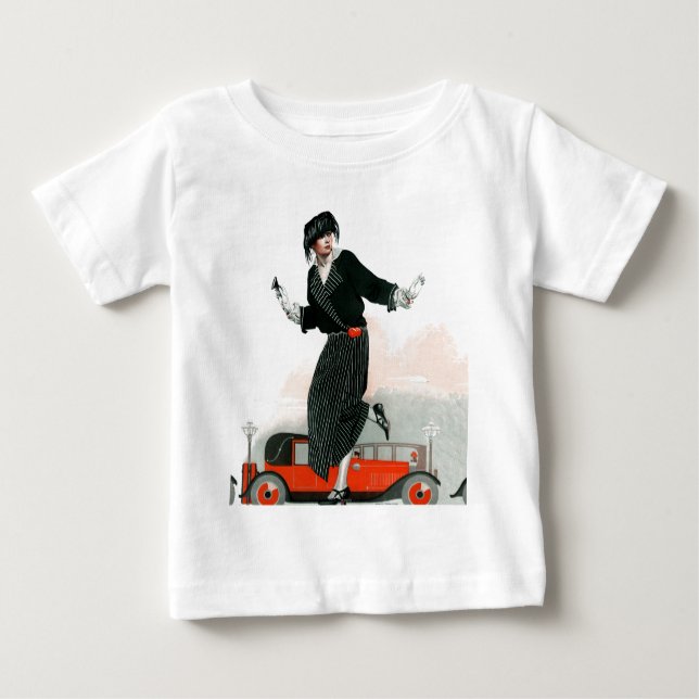 T-shirt Pour Bébé Flapper et Roadster (Devant)