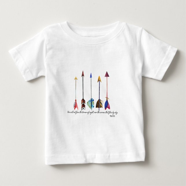 T-shirt Pour Bébé Flèche Psaume 91 (Devant)