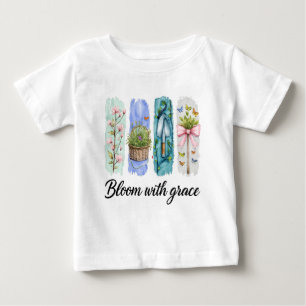 T-shirt Pour Bébé Fleur avec Grace Garden Floral Art
