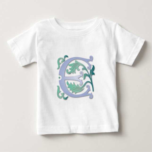 T-shirt Pour Bébé Fleur de lis E Monogramme (Devant)