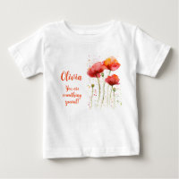 Fleur de naissance d'août Coquelicots rouges Aquar