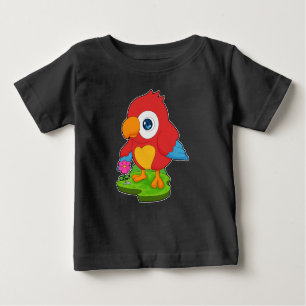 T-shirt Pour Bébé Fleur de perroquets