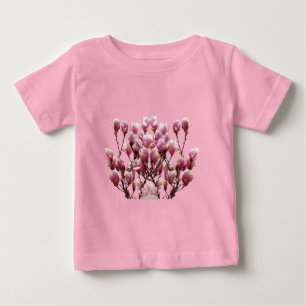 T-shirt Pour Bébé Fleur de printemps rose florissante Magnolias