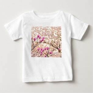 T-shirt Pour Bébé Fleur de printemps rose pourpre en floraison