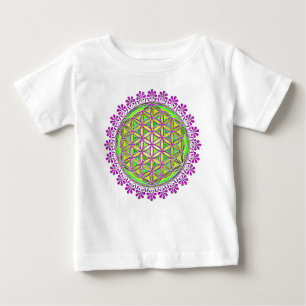 T-shirt Pour Bébé Fleur de Vie - Ornements de Fleurs Vintage 2
