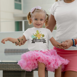 T-shirt Pour Bébé Fleur Retro Mint Mariage de tableau de bord