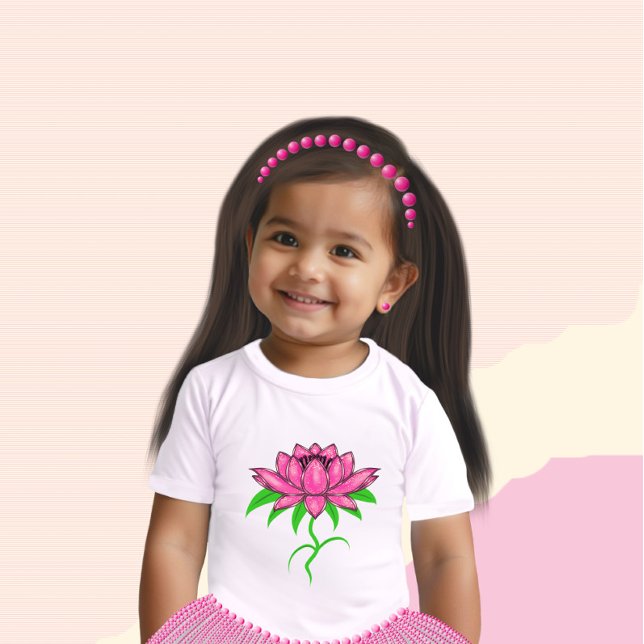 T-shirt Pour Bébé Fleur rose (Créateur téléchargé)
