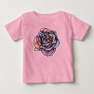 T-shirt Pour Bébé Fleur Rose coloré