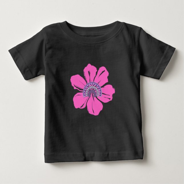 T-shirt Pour Bébé Fleur rose pâle (Devant)