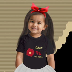 T-shirt Pour Bébé Fleur rouge