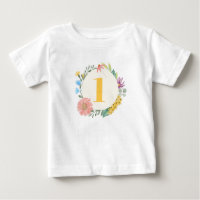 Fleur sauvage d'aquarelle Wreath Premier anniversa
