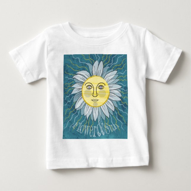 T-shirt Pour Bébé Fleur & Soleil - Nature (Devant)