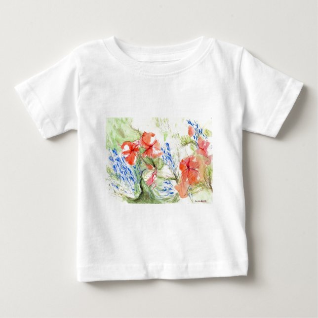 T-shirt Pour Bébé Fleurs Balsam et Lobelia (Devant)