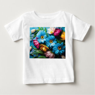 T-shirt Pour Bébé Fleurs colorées