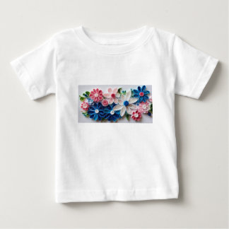 T-shirt Pour Bébé "Fleurs de découpe de papier lunaire"