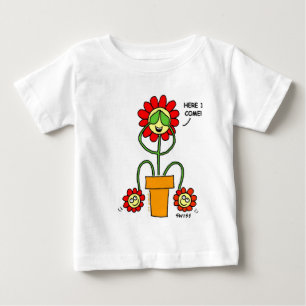 T-shirt Pour Bébé Fleurs de dessin mignonnes Twins Maman avec des bé