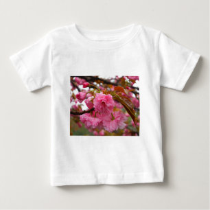 T-shirt Pour Bébé Fleurs de fleurs de cerisier rose chaud