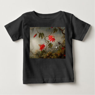 T-shirt Pour Bébé Fleurs de passion avec tête de colibris