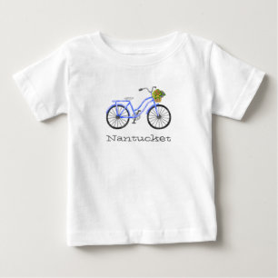 T-shirt Pour Bébé Fleurs de vélo Vacances Nantucket Souvenir Fun