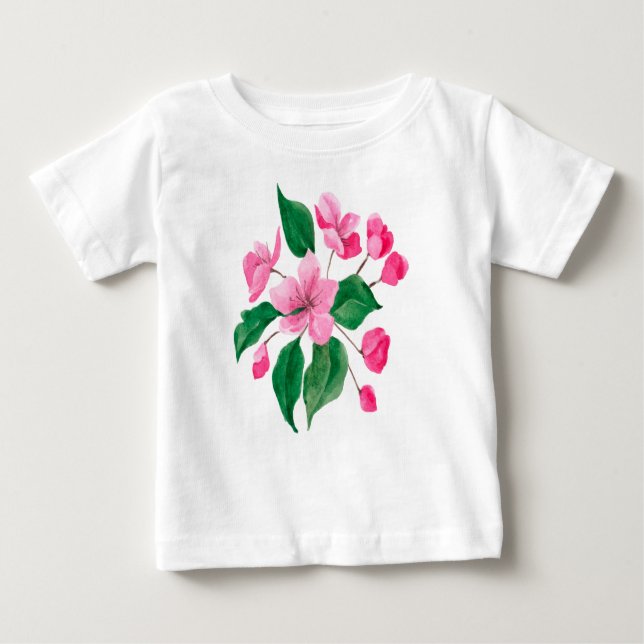 T-shirt Pour Bébé fleurs et nature (Devant)