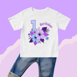 T-shirt Pour Bébé Fleurs violettes