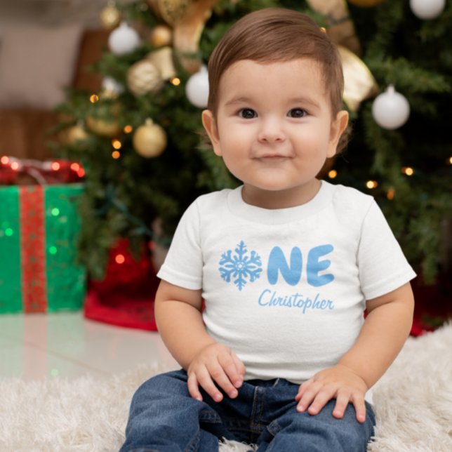 T-shirt Pour Bébé Flocon de neige 1er anniversaire (Créateur téléchargé)