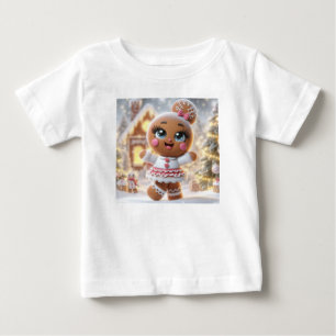 T-shirt Pour Bébé Flocon de pain d'épice scintillant