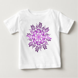 T-shirt Pour Bébé Flore cercles élément pourpre.