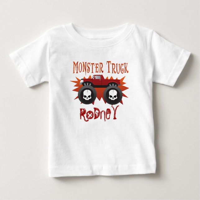 T-shirt Pour Bébé Folie de camion de monstre (Devant)