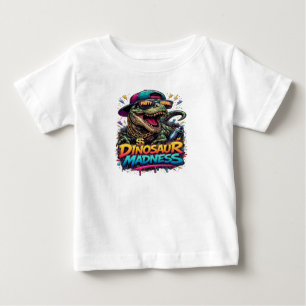 T-shirt Pour Bébé Folie des dinosaures — Graphisme de T‑Rex fêtard