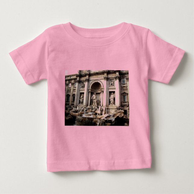 T-shirt Pour Bébé Fontaine de Trevi Rome Italie Voyage (Devant)